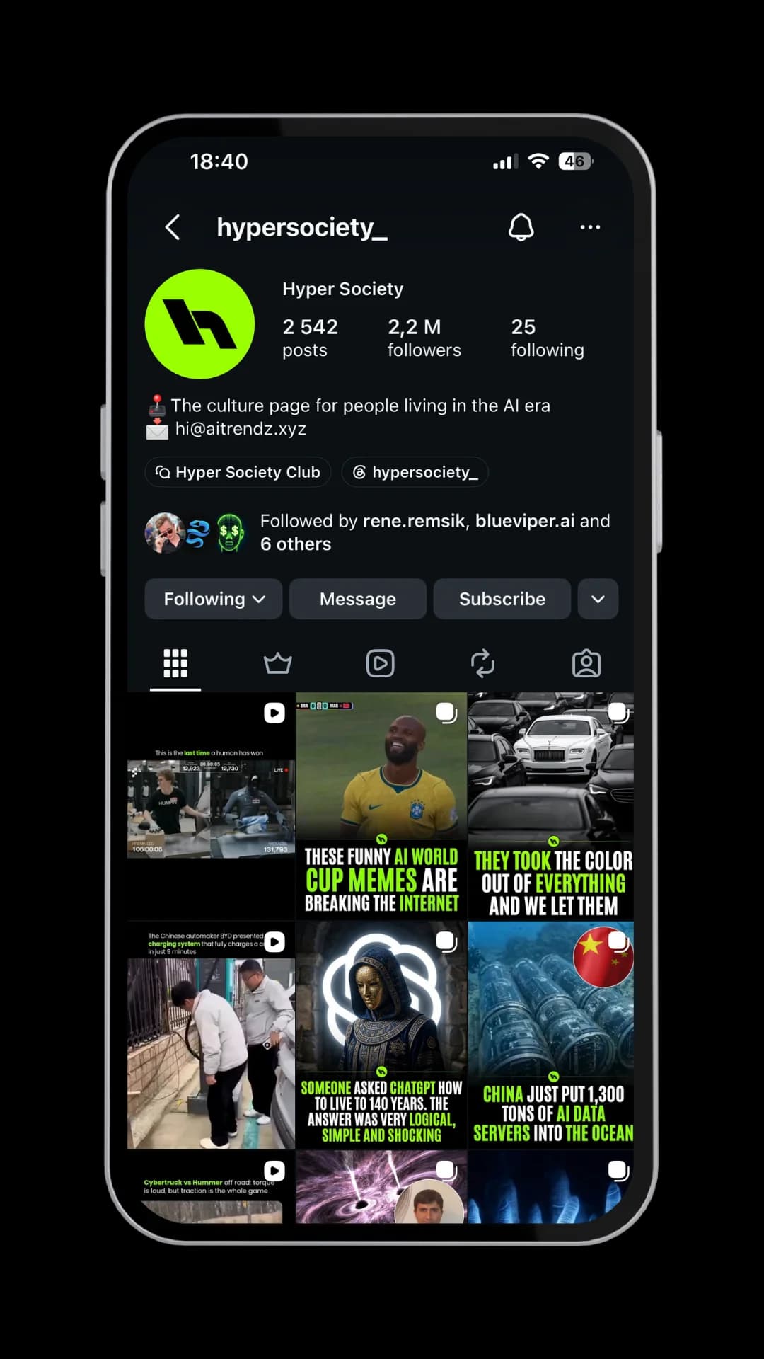 @hypersociety_ profile screenshot